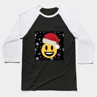 Santa Smiley Baseball T-Shirt